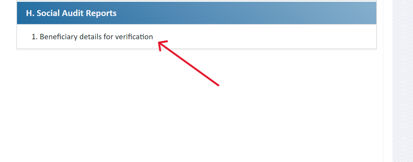 Beneficiary details for verification